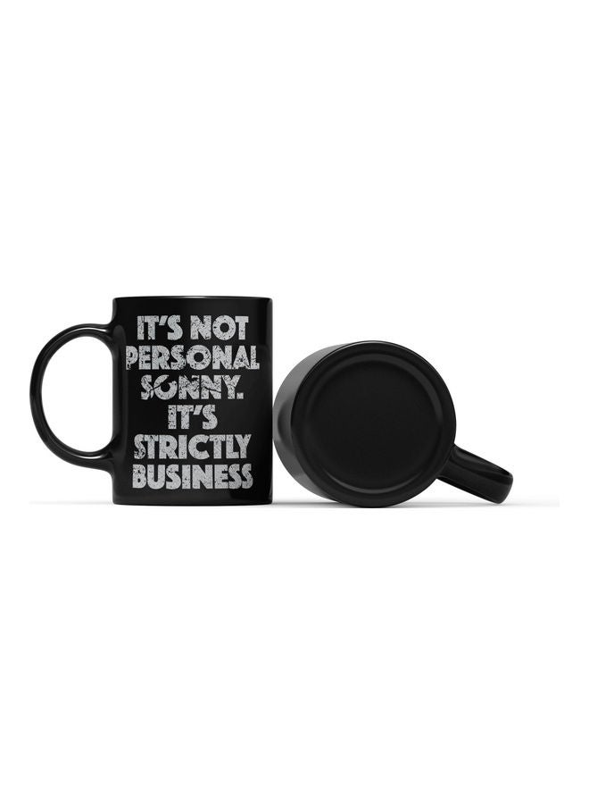 LOUD UNIVERSE It's Not Personal Quote Printed Coffee Mug Black/White  - Image 2