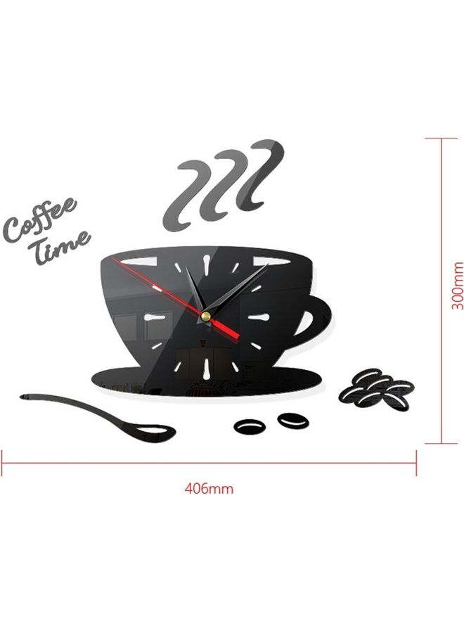 ماستون طقم ملصقات ساعة حائط بتصميم قهوة مكون من قطعتين ذهبي فاتح - Image 3