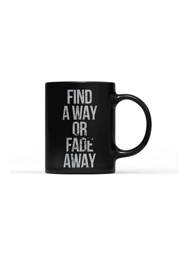 LOUD UNIVERSE Find Your Way Quote Printed Coffee Mug Black/White  - Image 1
