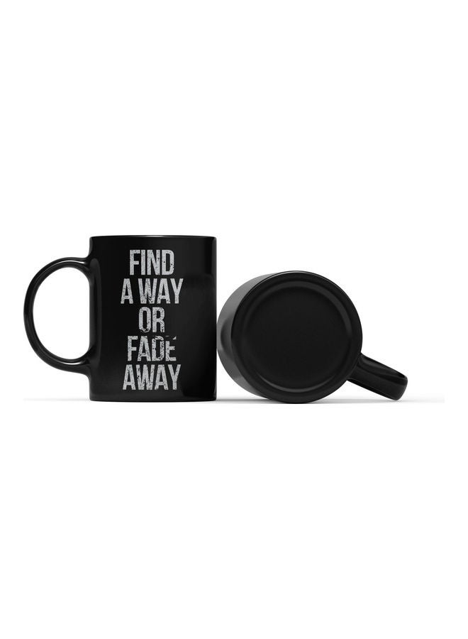 LOUD UNIVERSE Find Your Way Quote Printed Coffee Mug Black/White  - Image 2