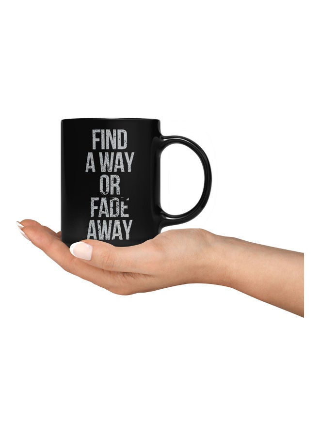 LOUD UNIVERSE Find Your Way Quote Printed Coffee Mug Black/White  - Image 3