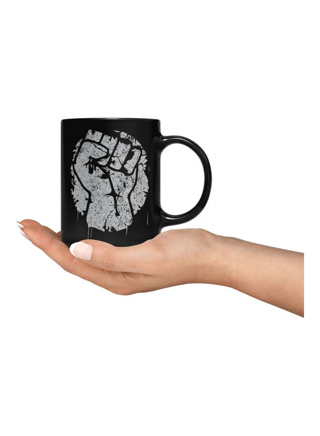 LOUD UNIVERSE Hulk Punch Printed Coffee Mug Black/White  - Image 3