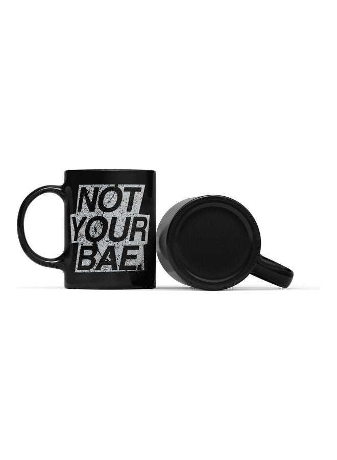 LOUD UNIVERSE BAE Quote Printed Coffee Mug Black/Silver  - Image 2