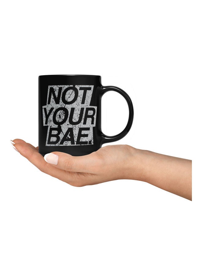 LOUD UNIVERSE BAE Quote Printed Coffee Mug Black/Silver  - Image 3