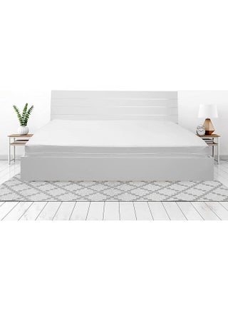 Solid Mattress Encasement Microfiber White 150x200cm - v1629894866/N50388589A_4