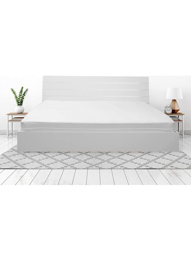 Maestro - Solid Mattress Encasement Microfiber White 150x200cm - Image 1