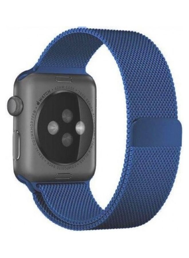 MARGOUN - Stainless Steel Milanese Loop Mesh Band for Apple Watch 7/6/SE/5/4/3/2/1 38mm/40mm/41mm Light Blue - Image 1