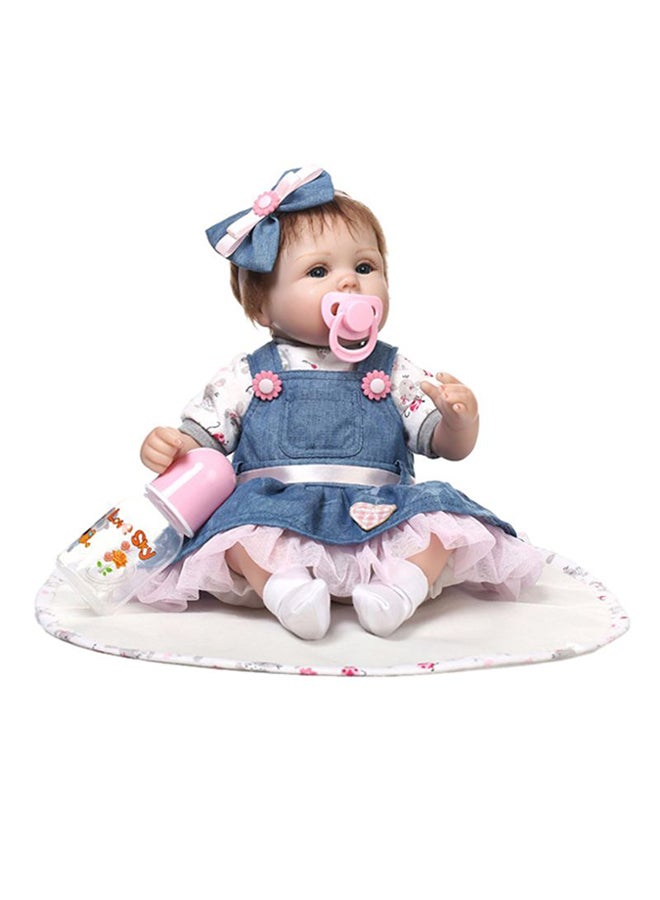 NPK Reborn Silica Gel Baby Doll 16Inch 100% Handmade Craftwork With Hand Painting 50x20x14cm  - Image 1