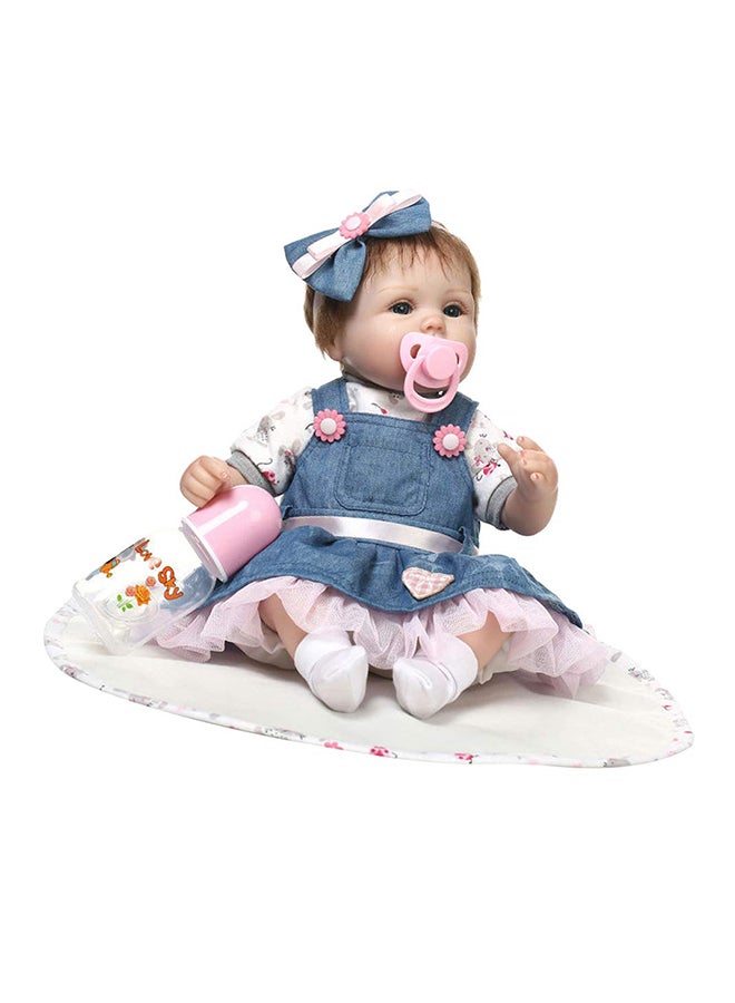 NPK Reborn Silica Gel Baby Doll 16Inch 100% Handmade Craftwork With Hand Painting 50x20x14cm  - Image 2