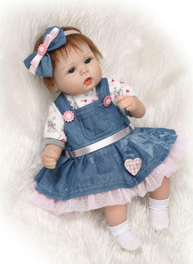 NPK Reborn Silica Gel Baby Doll 16Inch 100% Handmade Craftwork With Hand Painting 50x20x14cm  - Image 4