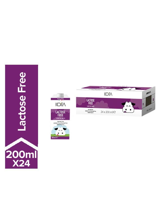 Koita Lactose Free Non Hormone Milk Plain 200ml Pack of 24  - Image 1