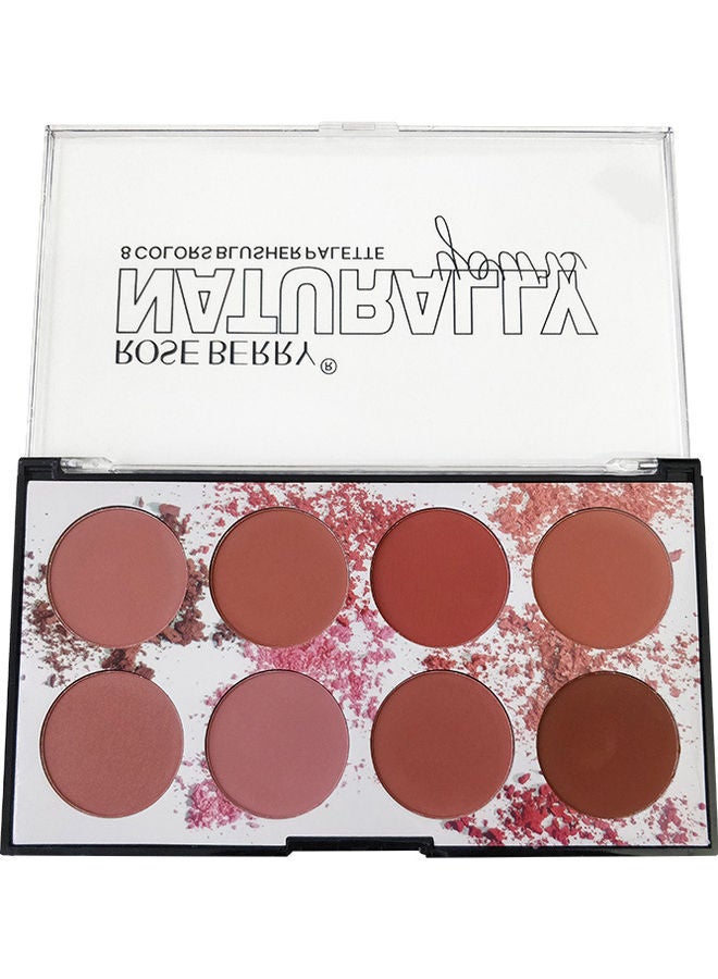 ROSE BERRY 8-Colours Naturally Blusher Palette Brown  - Image 1