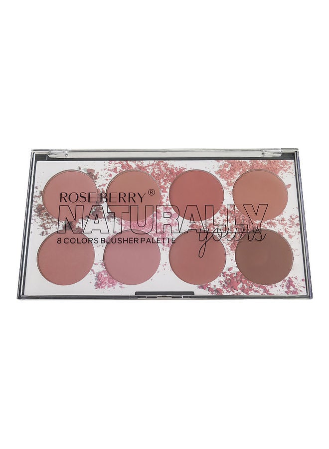 ROSE BERRY 8-Colours Naturally Blusher Palette Brown  - Image 3