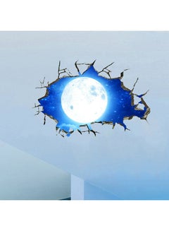 Generic Broken Wall Galaxy Planet 3D Removable Sticker Blue/White 55 x 36cm  - Image 1