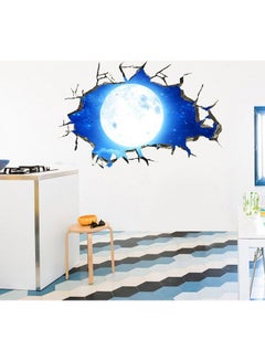 Generic Broken Wall Galaxy Planet 3D Removable Sticker Blue/White 55 x 36cm  - Image 2
