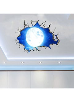 Generic Broken Wall Galaxy Planet 3D Removable Sticker Blue/White 55 x 36cm  - Image 3