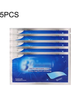 5-Piece Anti-Sensitive Double Elastic Gel 3D Teeth Whitening Strips White 13 X 1 X 6cm