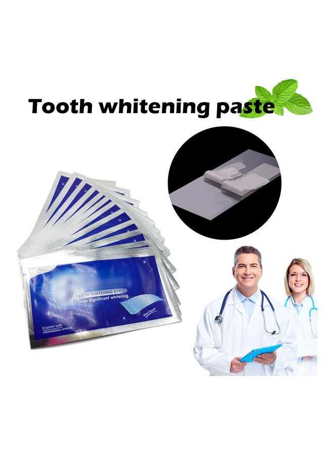 Generic - 5-Piece Anti-Sensitive Double Elastic Gel 3D Teeth Whitening Strips White 13 X 1 X 6cm - Image 1