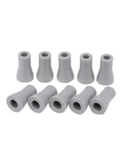 10-Piece Dental Saliva Ejector Weak Suction Rubber Snap Tip Adapter Replacement Tool Grey 10 X 3 X 6cm