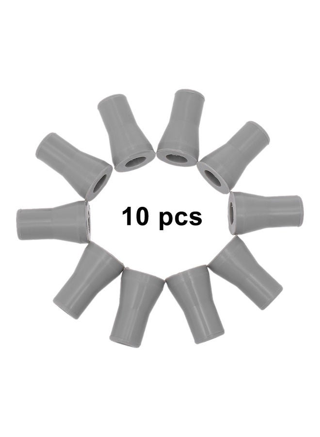 Generic - 10-Piece Dental Saliva Ejector Weak Suction Rubber Snap Tip Adapter Replacement Tool Grey 10 X 3 X 6cm - Image 1
