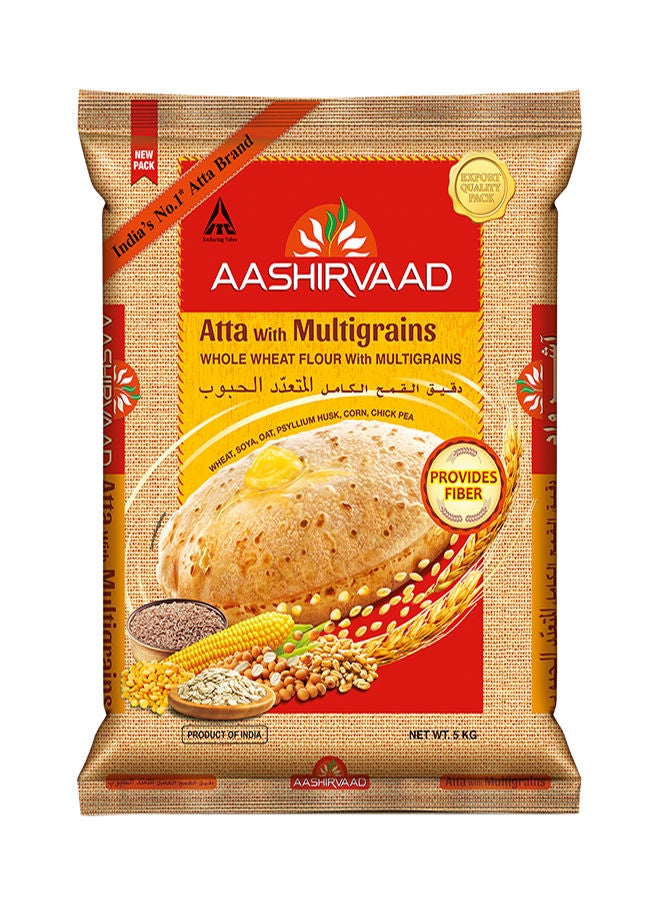 Aashirvaad - Whole Wheat Atta With Multigrains Atta 5kg - Image 1
