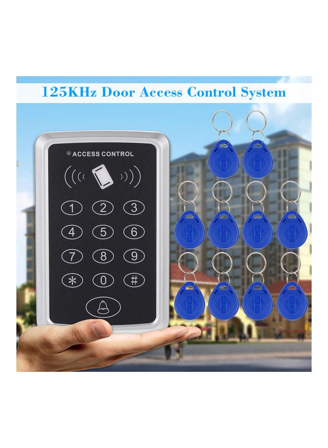Generic - 11-Piece Access Control And Keyfob Black/Silver/Blue - Image 1