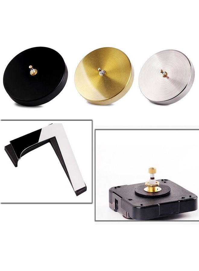 ماستون ساعة حائط لاصقة بتصميم ثلاثي الأبعاد لأوراق وطيور فضي - Image 2