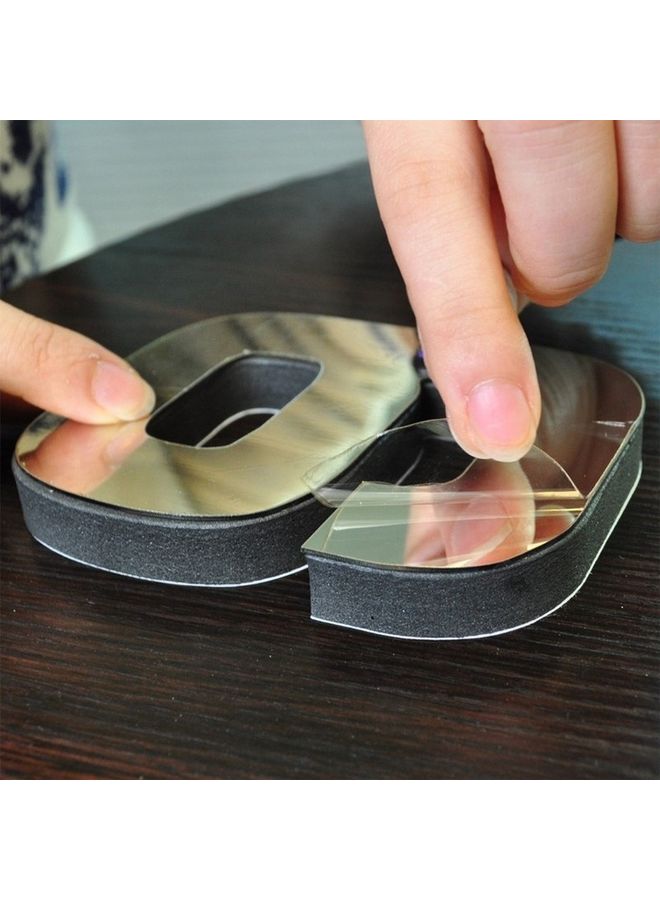 ماستون ساعة حائط لاصقة بتصميم ثلاثي الأبعاد لأوراق وطيور فضي - Image 4