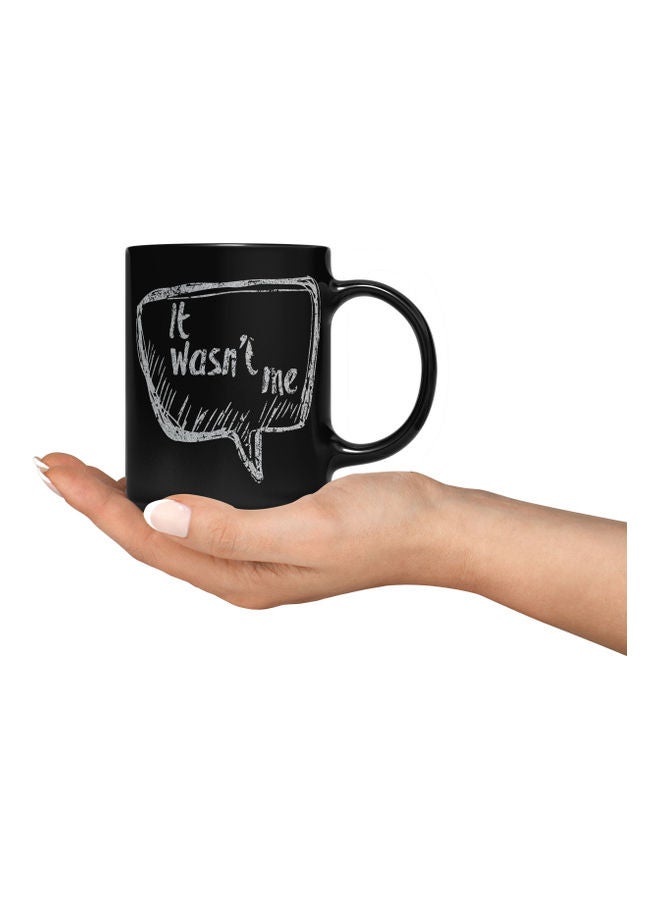 LOUD UNIVERSE It Wasnt Me Quote Printed Mug Black/Grey  - Image 3