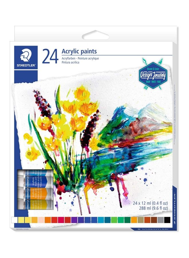 STAEDTLER 24- Piece Acrylic Paint Tube Colour Set Multicolour - Image 1