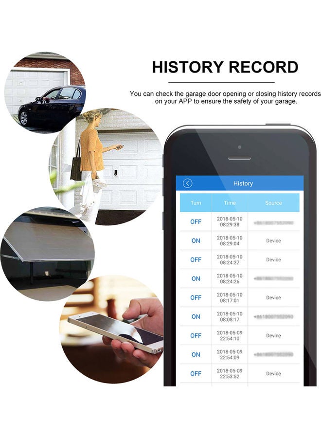 WiFi Smart Switch Garage Door Controller Black