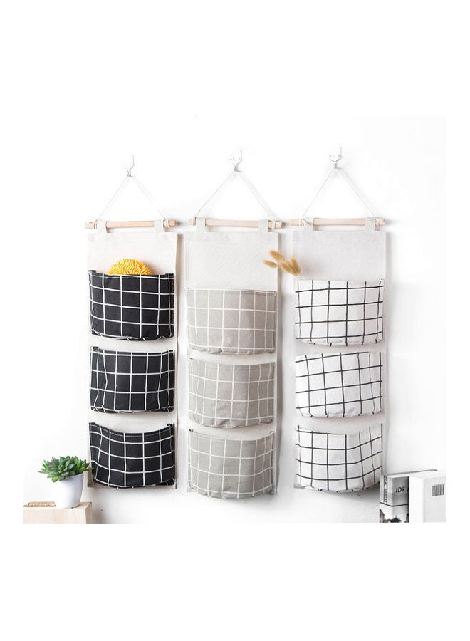 3 Pockets  Waterproof Wall Hanging Bag Multicolour
