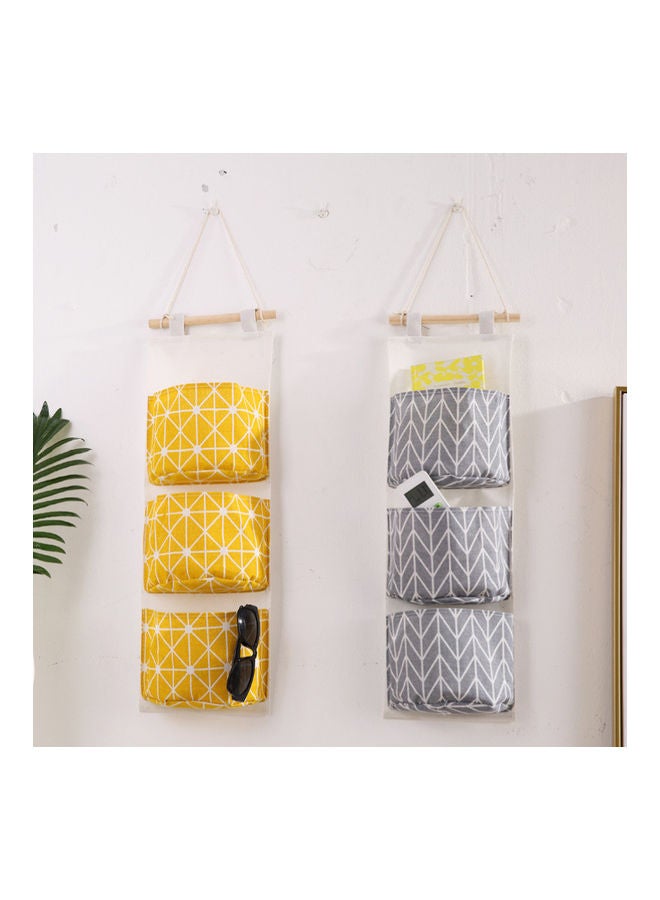 3 Pockets  Waterproof Wall Hanging Bag Multicolour
