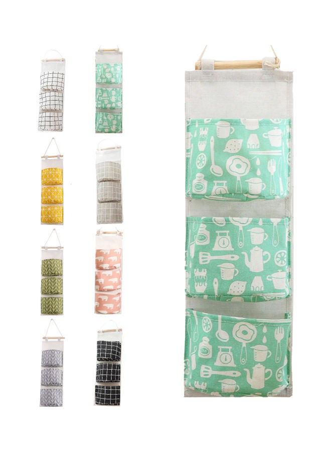 3 Pockets  Waterproof Wall Hanging Bag Multicolour