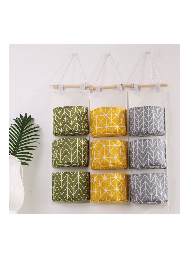 3 Pockets  Waterproof Wall Hanging Bag Multicolour