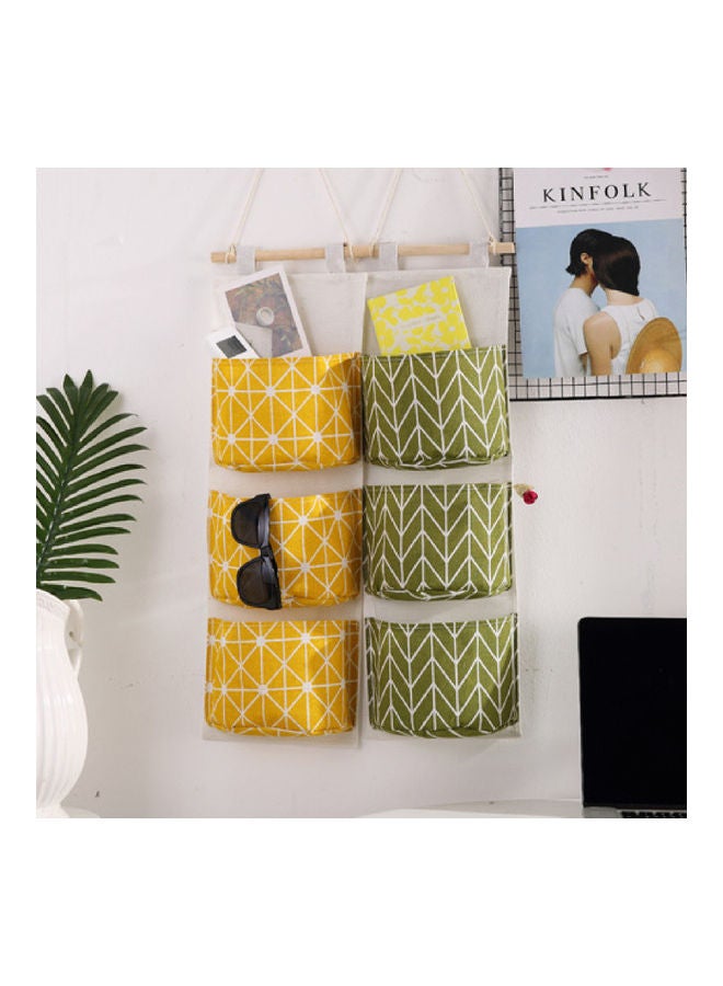3 Pockets  Waterproof Wall Hanging Bag Multicolour