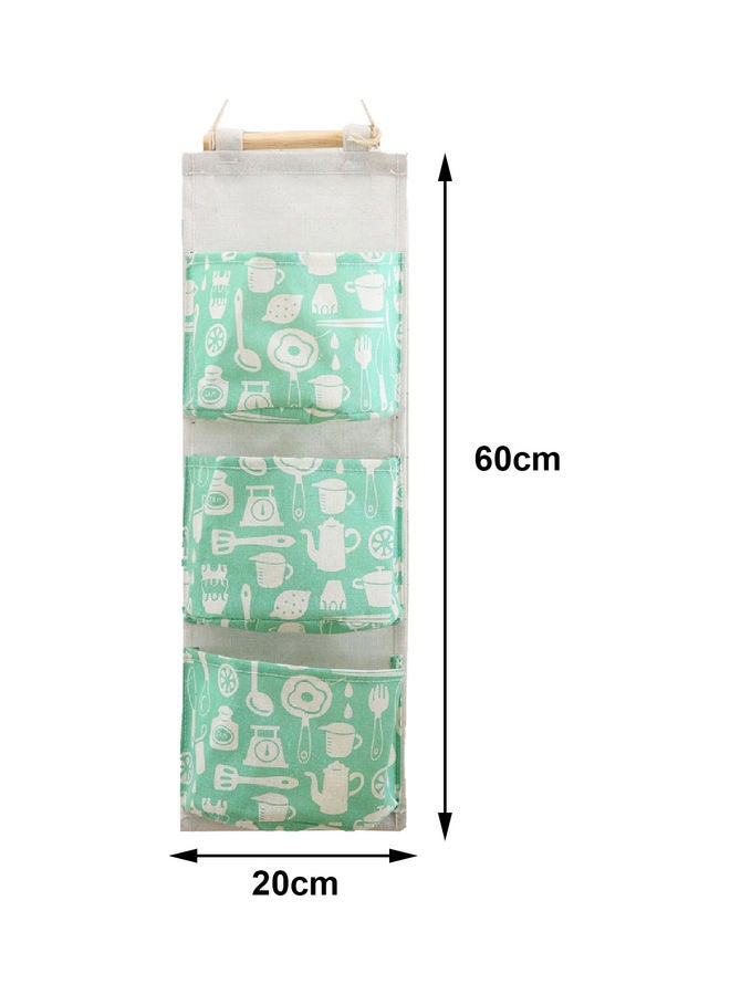3 Pockets  Waterproof Wall Hanging Bag Multicolour