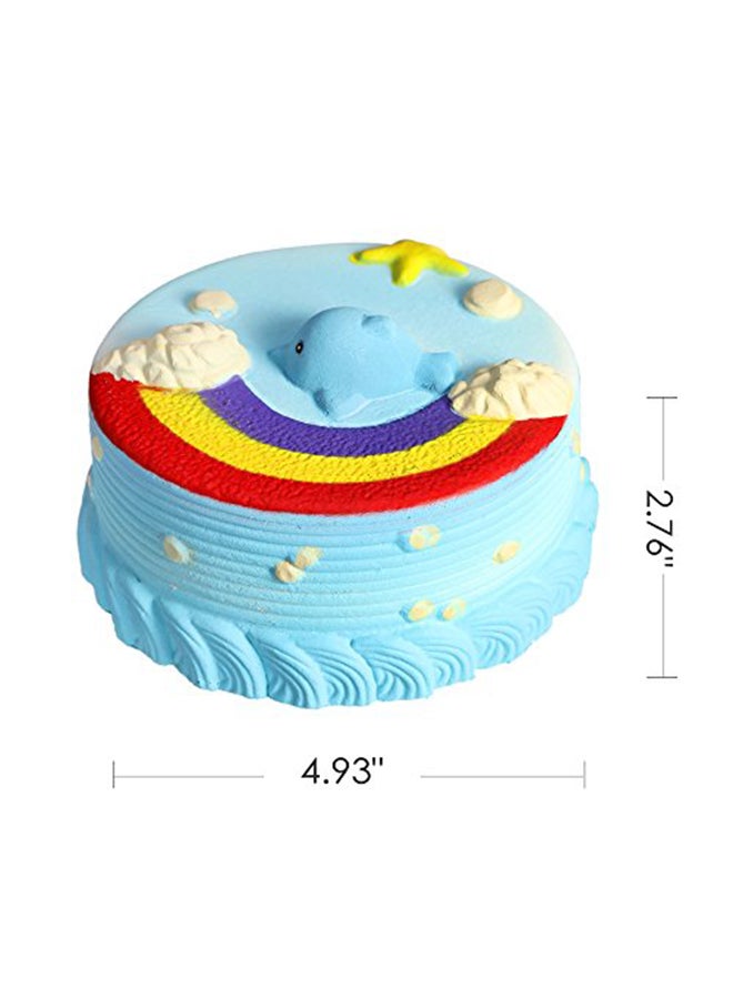 Dolphin Rainbow Cake Designed Squishy Toy 14x7x7cm - v1629899659/N15467469A_3