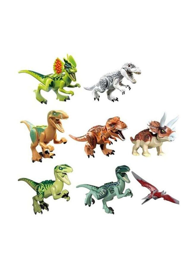 QiaoKai 8-Piece Jurassic Park Dinosaur Animal Figure Play Toy  - Image 1