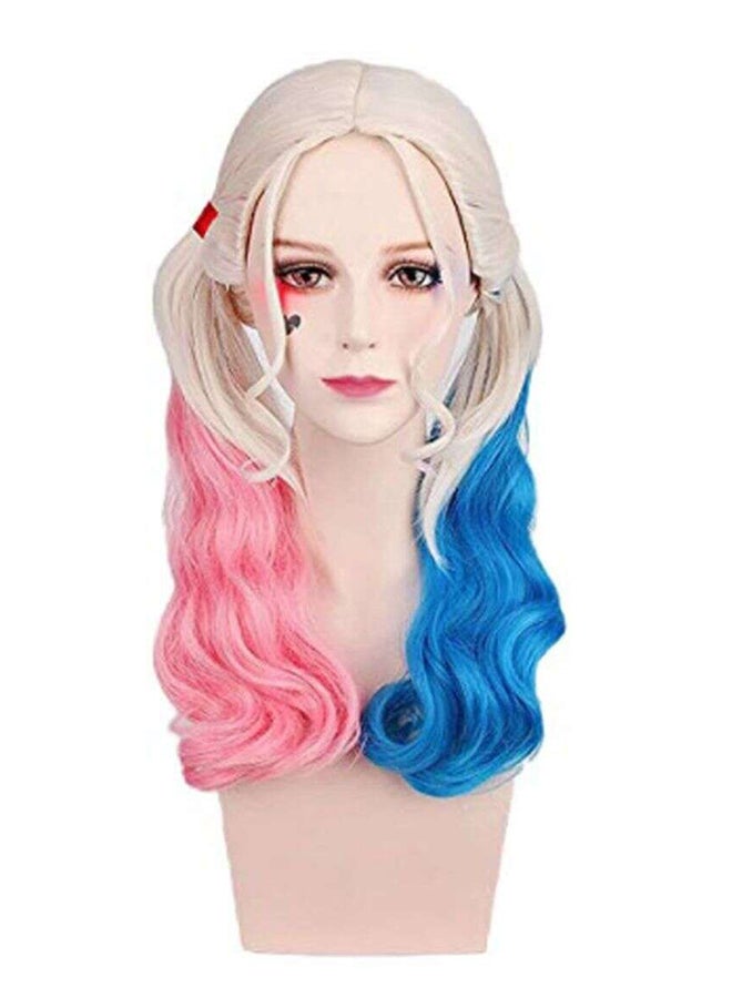 HY - Harley Quinn Long Curly Hair Party Wig - Image 1