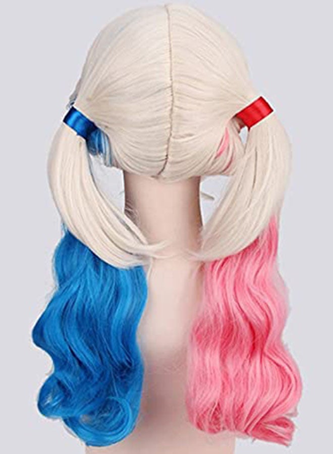 HY - Harley Quinn Long Curly Hair Party Wig - Image 1