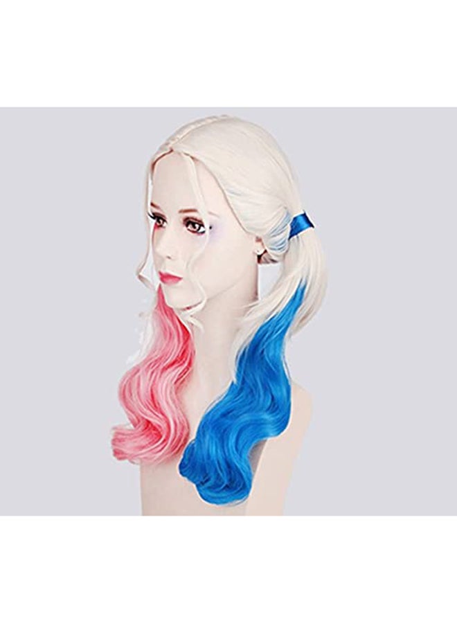 HY - Harley Quinn Long Curly Hair Party Wig - Image 1