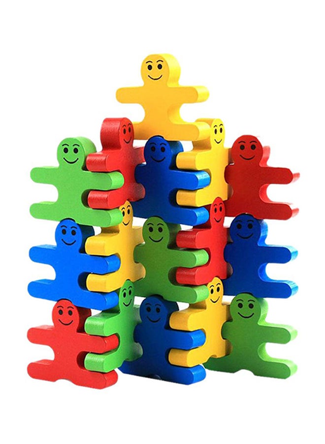 Beauenty - 16-Piece Creative Wooden Toy Balance Villain Building Puzzle Stacking Blocks Set - Image 1