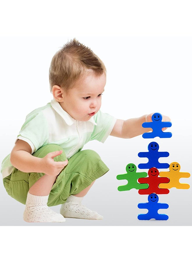 Beauenty - 16-Piece Creative Wooden Toy Balance Villain Building Puzzle Stacking Blocks Set - Image 1