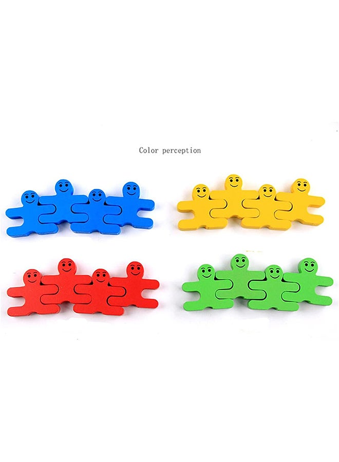 Beauenty - 16-Piece Creative Wooden Toy Balance Villain Building Puzzle Stacking Blocks Set - Image 1