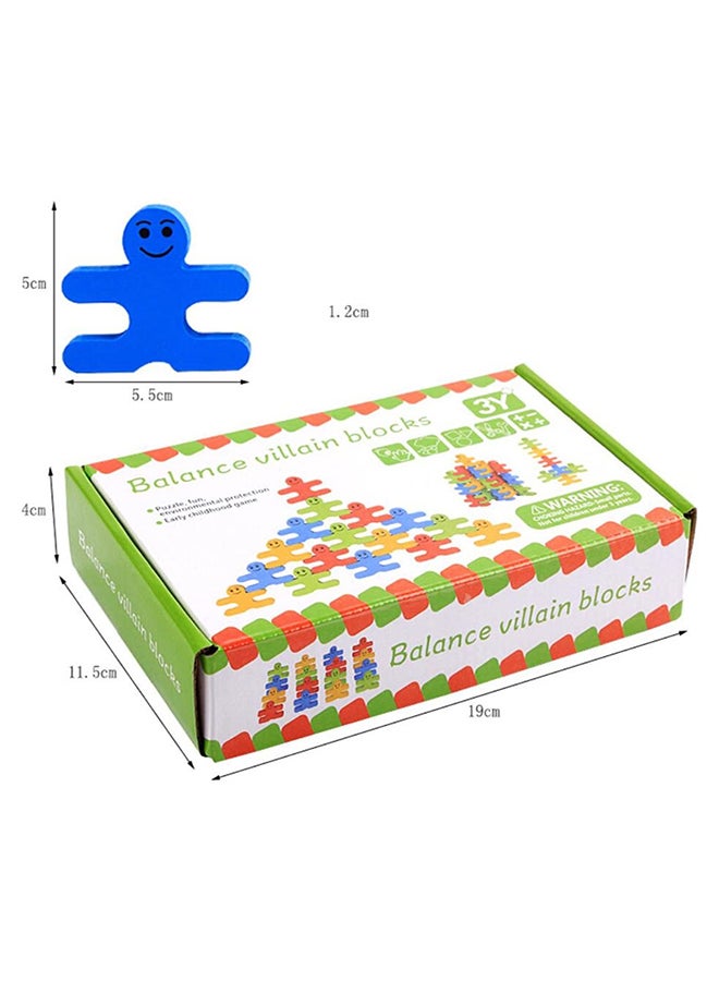 Beauenty - 16-Piece Creative Wooden Toy Balance Villain Building Puzzle Stacking Blocks Set - Image 1