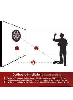 Farraige Wooden Double Faced Dart Board Game Set  - Image 3