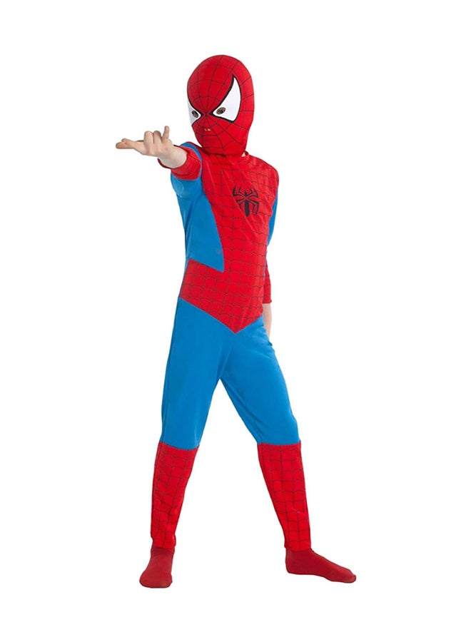 فانسي دريسويل زي تنكري رائع بتصميم شخصية سبايدرمان مصنوع من قماش جيد التهوية - بالألوان أحمر/ أزرق/ أسود، للأعمار من سنتين فأكثر - Image 1