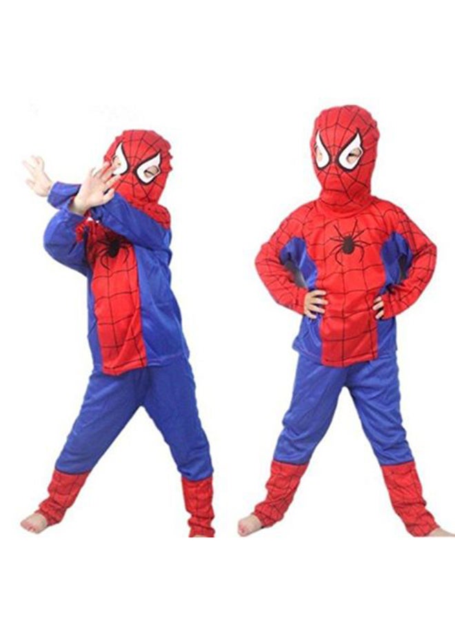 فانسي دريسويل زي تنكري رائع بتصميم شخصية سبايدرمان مصنوع من قماش جيد التهوية - بالألوان أحمر/ أزرق/ أسود، للأعمار من سنتين فأكثر - Image 2