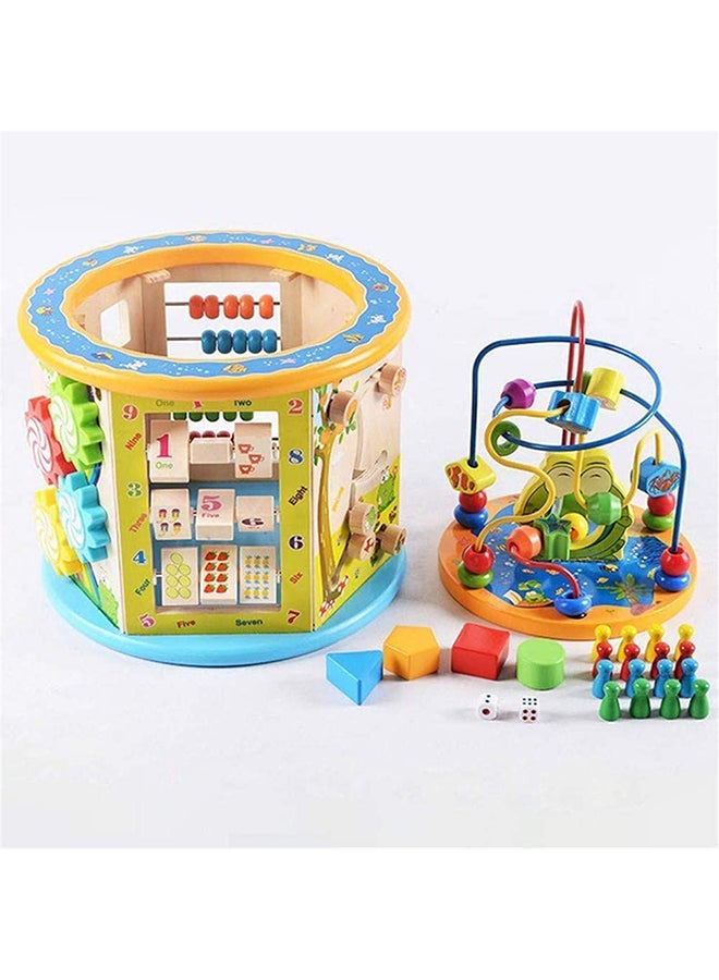 Factory Price - 8 In 1 Multifunction Wooden Activity Cube - Image 1